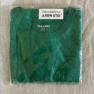 NWT Old Navy Boys Heathered Emerald Green Pocket Tee